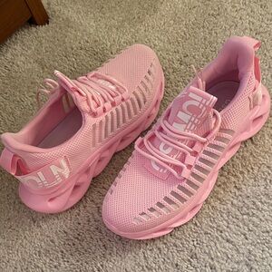 Trendy Pink Sneakers with Unique Sole